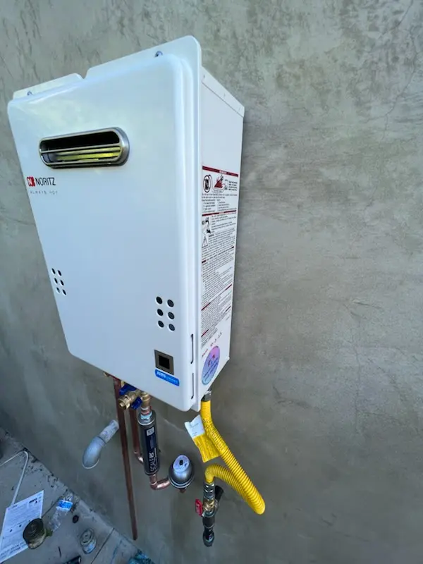 Tankless water heater installation for Camp Wampatuck homes